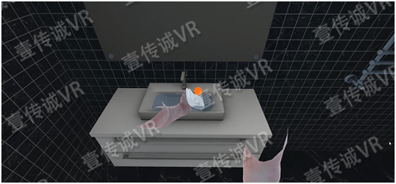 VR消防逃生模拟湿毛巾捂口鼻