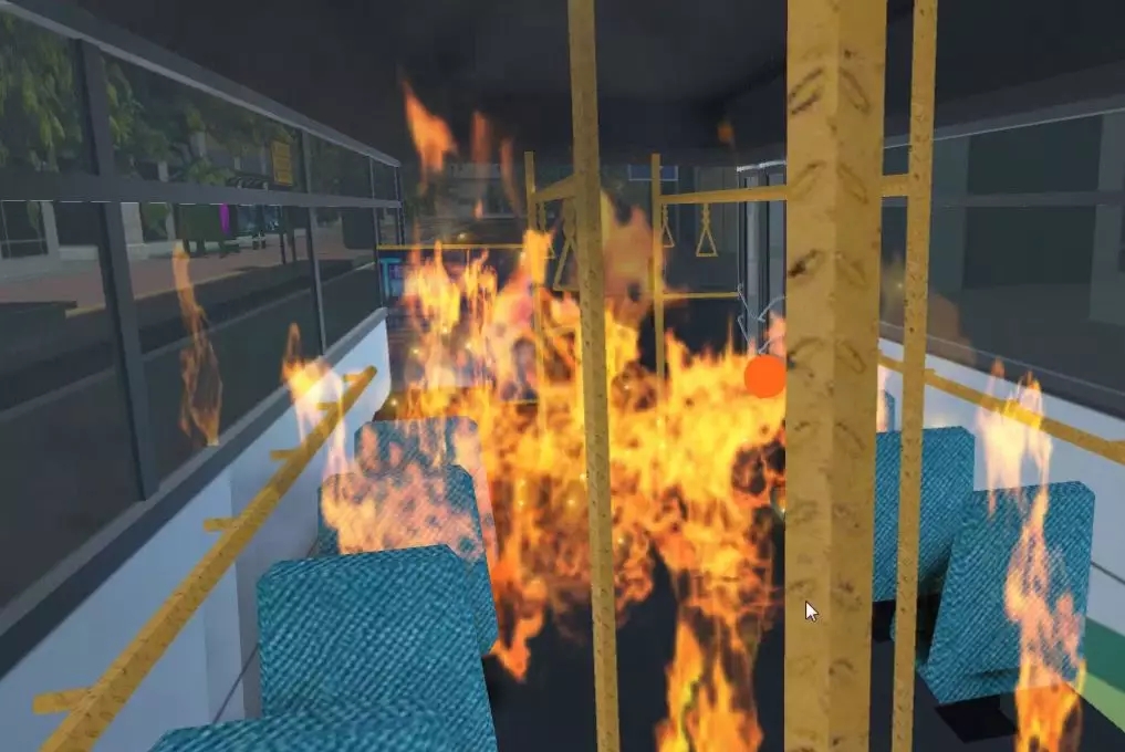 VR公交车逃生模拟、vr消防、vr消防演练、消防vr体验