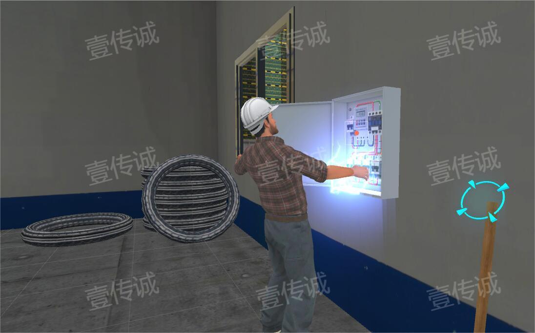 VR配电箱触电,VR工地安全,VR施工安全