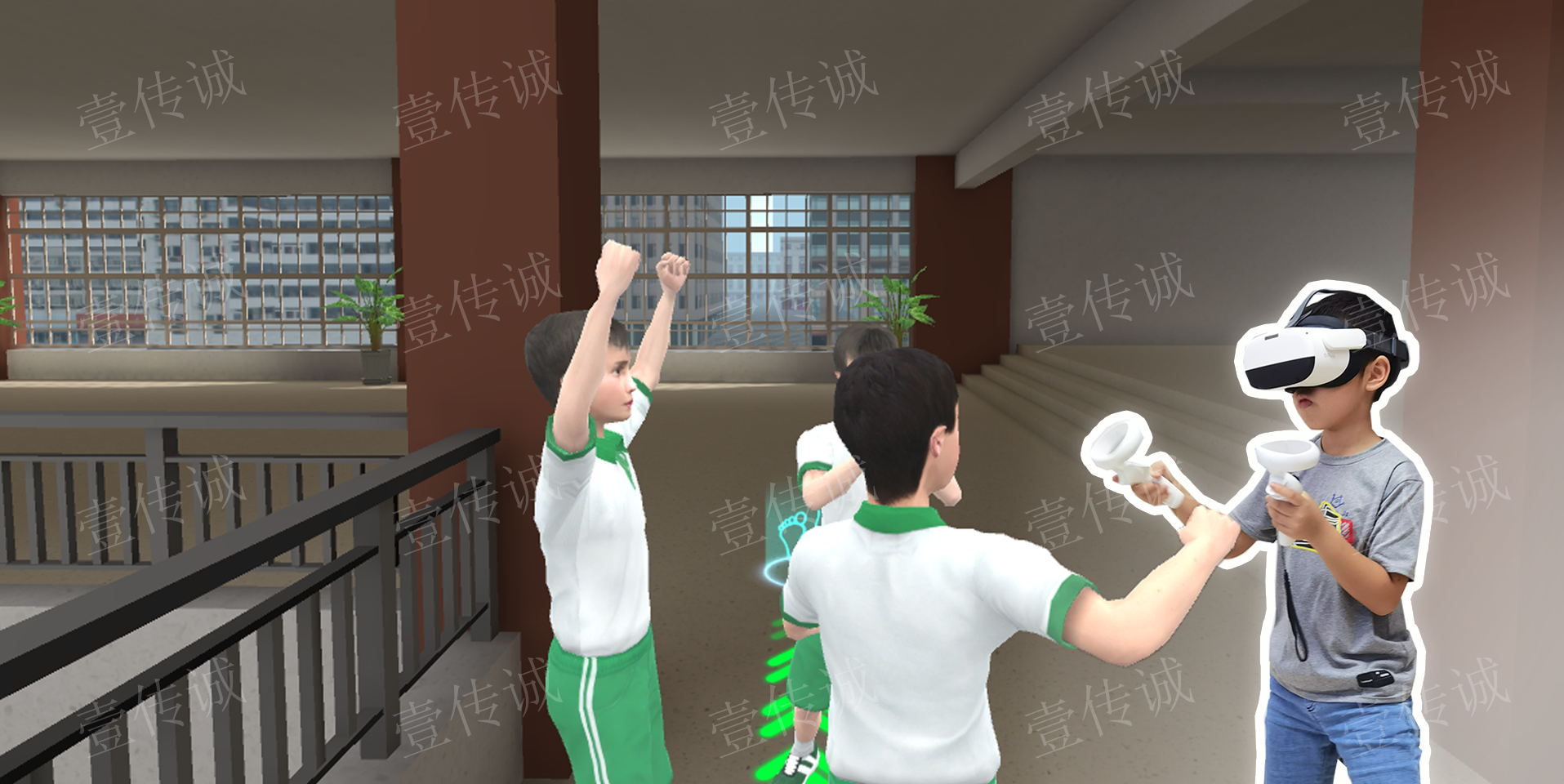 VR防踩踏,VR防踩踏模拟,VR校园防踩踏