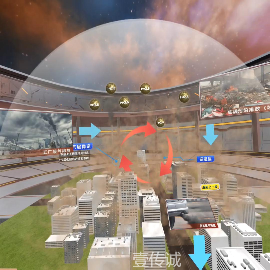 VR雾霾模拟,VR自然灾害,VR雾霾科普